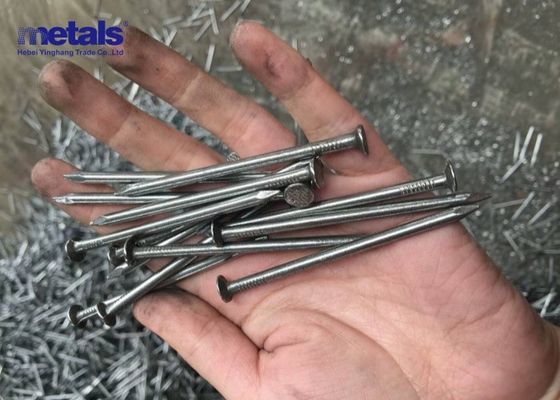 Buy DIN Common Galvanized Ring Shank Nails 1 Inch Fence Carpentry Polished Flat Head online manufacture