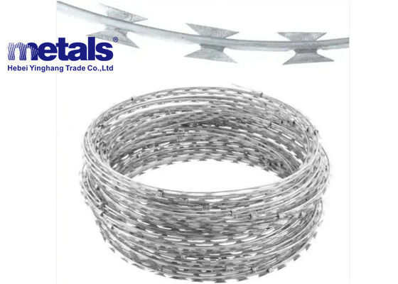 Buy Steel Galvanized Razor Barbed Concertina Wire Fence BTO-22 For Security Protection online manufacture