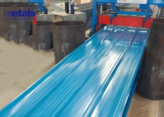 Buy Prepainted PPGL PPGI Steel Coils Galvanized Corrugated Metal Roofing Sheet online manufacture
