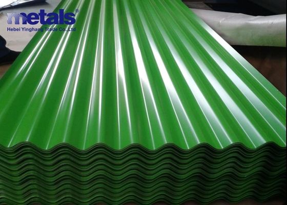 Buy Gague 28  Corrugated Steel Roofing Sheet Color Coated  PPGI/PPGL  750x2400mm online manufacture