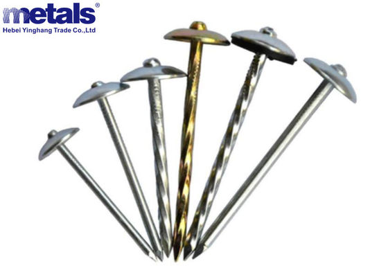 Buy 2.5 Inch X 9G Electro Galvanized Roofing Nails/Calamine Nail/ Umbrella Head With Rubber Washer 25kg Carton online manufacture