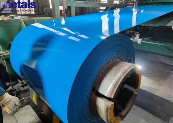 0.38*1250 RAL5015 15/8 DX51D bobine d'acier galvanisé recouverte de couleur prépeinte