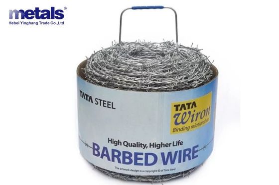 500m Roll And 1.6mm Thickness Hot Dipped Galvanized Barbed Wire With Handle