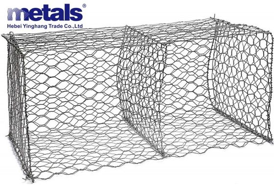 Couche en zinc lourd galvanisée à chaud galvanisée hexagonale Gabion Stone Box anti-corrosion