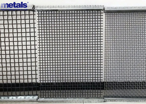 Écran de treillis tissé personnalisable avec acier au manganèse et matériau en fer noir