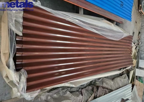 PPGI Corrugated Roofing Sheet 0.21mm Thickness 900/800x2440mm